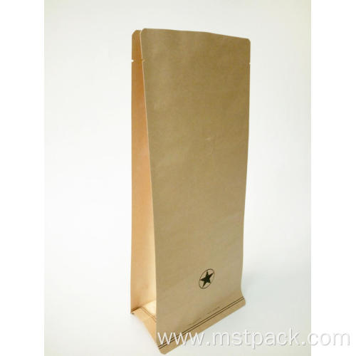 Brown Kraft Paper Flat Bottom Pouch